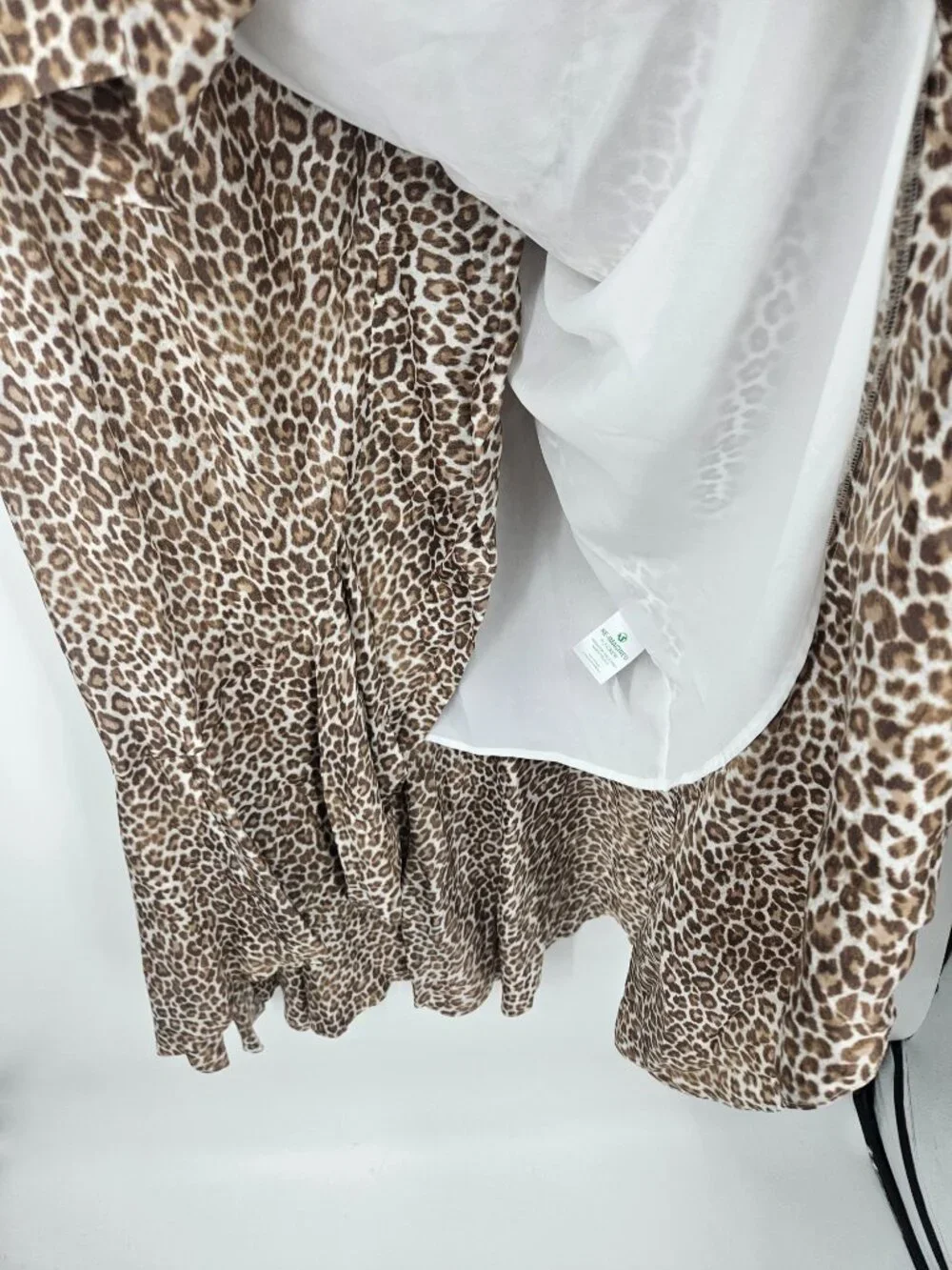 J. Crew One Shoulder Ruffle Hem Maxi Dress In Leopard Women's Size 2 NEW Preppy